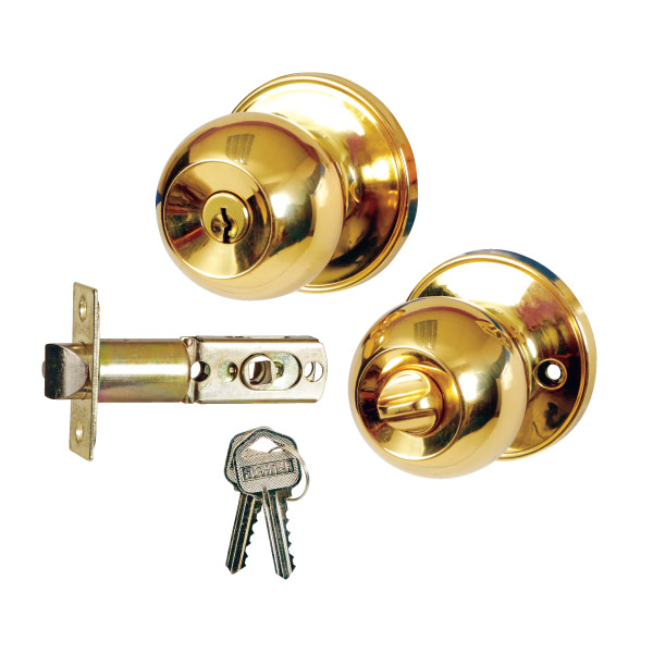 Entrance Door Knob Lock Range Tulip or Round BRIGHTS Hardware