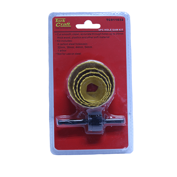 19102 Carbon steel hole saw set 5 piece