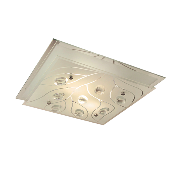 CEILING LIGHT SQUARE MIRROR LEAVE DESIGN