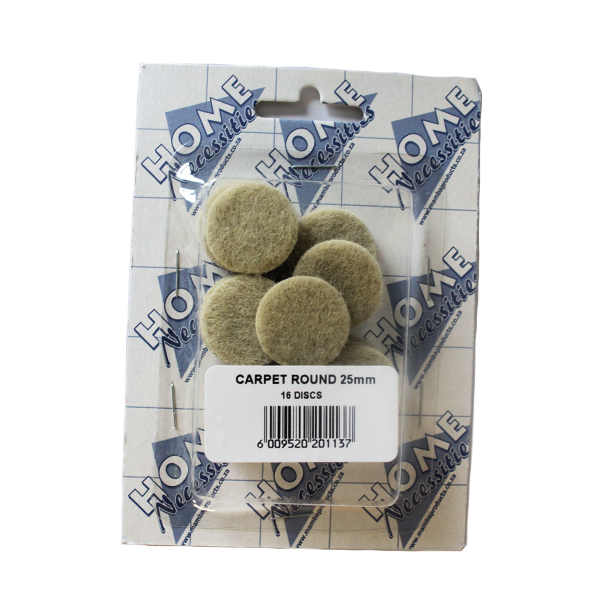SELD ADHESIVE CARPET ROUND 25MM(16DISCS)