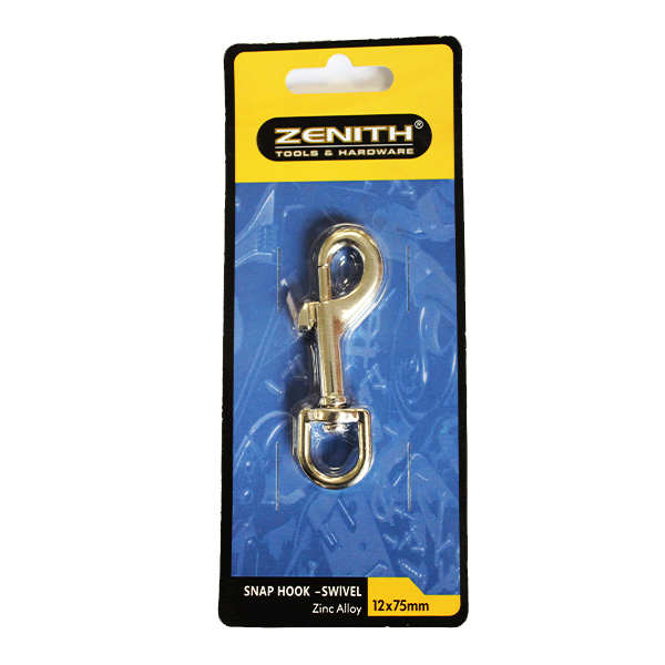 SNAP HOOK SWIVEL ZINC ALLOY - BRIGHTS Hardware