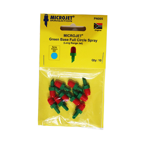 MICROJET GREEN BASE/RED CAP 360 DEG