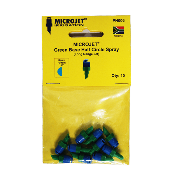 MICROJET GREEN BASE/RED CAP 180 DEG