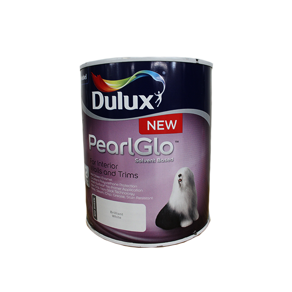 DULUX PEARLGLO WHITE 1LT SOLVENT BASE