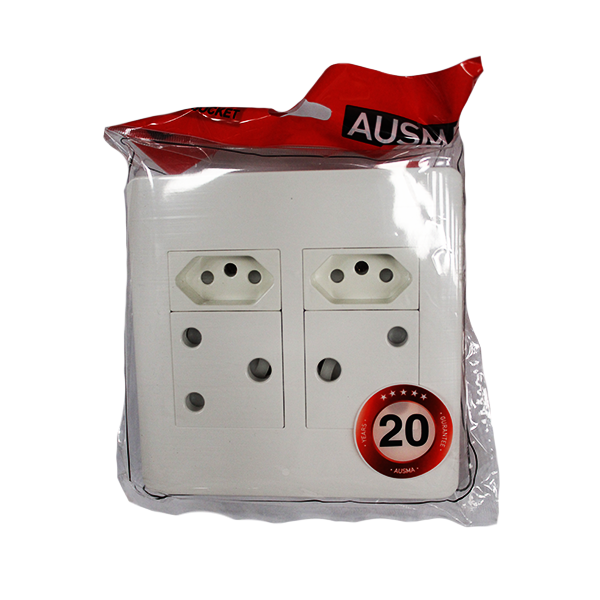 AUSMA 4X4 2X3PIN, 2XIEC SOCKETS