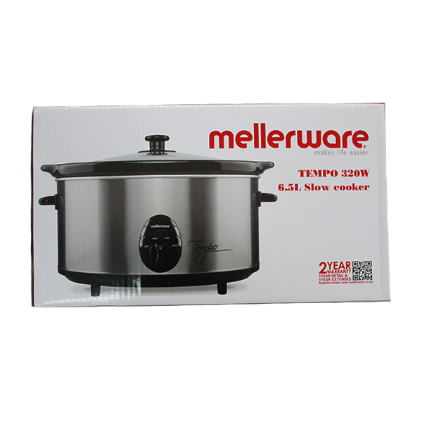 MELLERWARE SLOW-COOKER S/STEEL 6.5L 320W - BRIGHTS Hardware