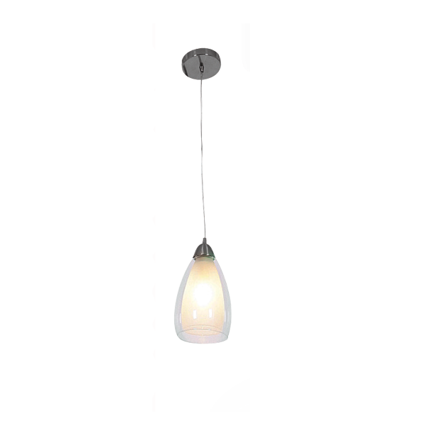 1002454-Bright-Star-Satin-Chrome-Pendant-with-Double-Glass-Clear-Cover