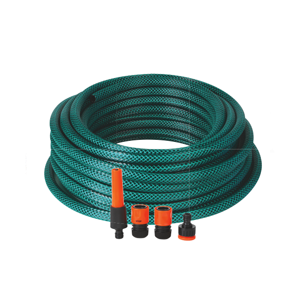 WATTEX GARDEN HOSE 12MM X 20M WITH 4PC FITTINGS