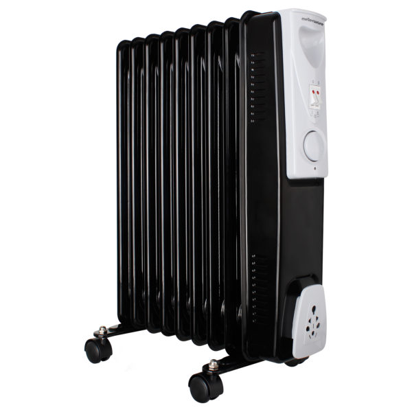 51813-Heater-9 Fin-Oil Filled-Steel Black-3 Heat Settings-2000W-"Mohabi 2000"