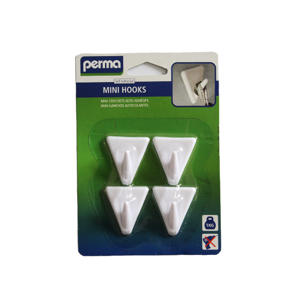 71411-PERMA-050-ADHESIVE-MINI-HOOKS-X4