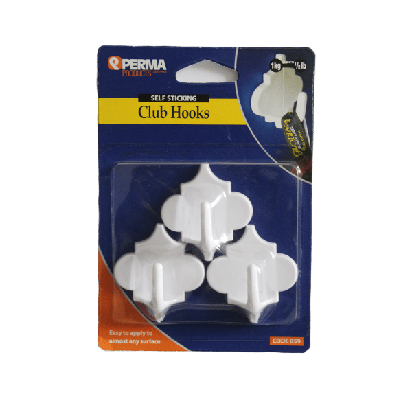 71414-PERMA-059-ADHESIVE-CLUB-HOOKS-X3
