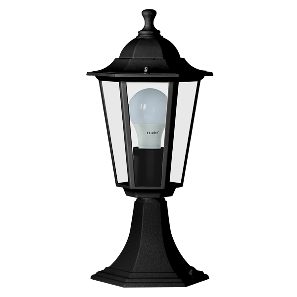 37756-FLASH-LANTERN-6-PANEL-PILLAR-MOUNT-BLACK