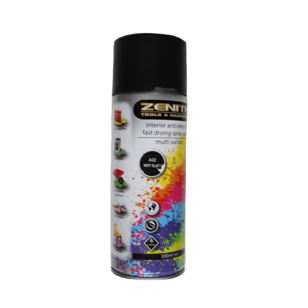 23925-SPRAYPAINT-ZENITH-MATT-BLACK-300ML