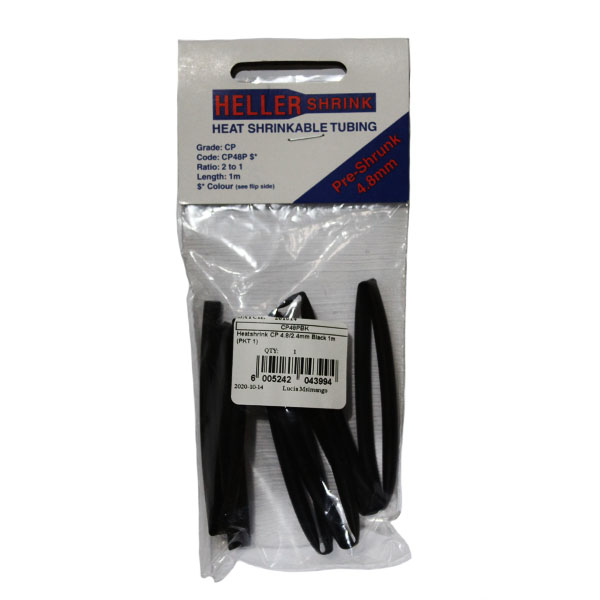 70496-HEATSHRINK-1M-PRE-PACK 4.8MM-BLACK