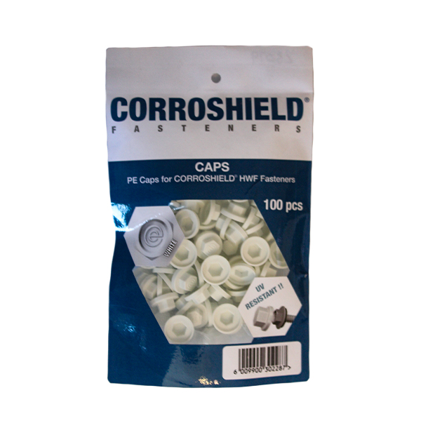 23079-CLASS-3-ROOFING-SCREW-CAPS-WHITE-16MM-(100)