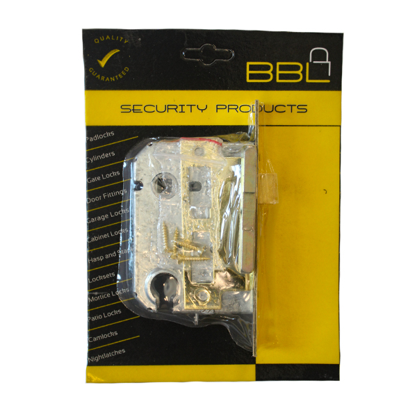 313093-MORTICE-LOCK-DOUBLE-CYLINDER-BODY-ONLY-BRASS-PLATED