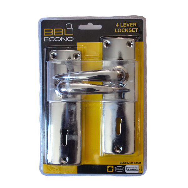 36456-MORTICE-LOCKSET-4LEVER-CHROME-PLATED-BBL-ECONO