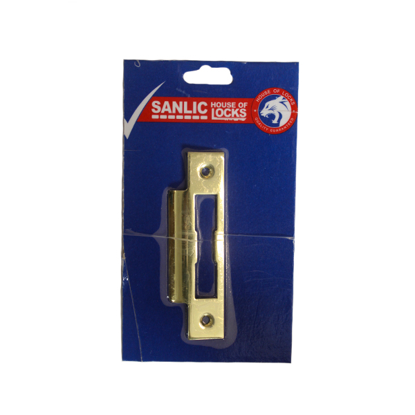 65093-LOCK-STRIKER-PLATE-BRASS-PLATED-JAGUAR