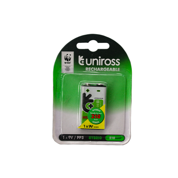 70401-UNIROSS-BATTERY-9V-RECHARGEABLE