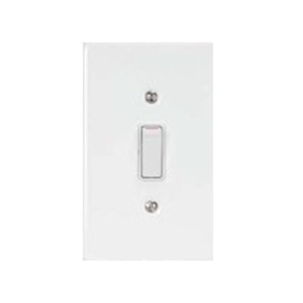 88214-LESCO-WHITE-STEEL-2-X-4-1L-2W-SWITCH+COVER