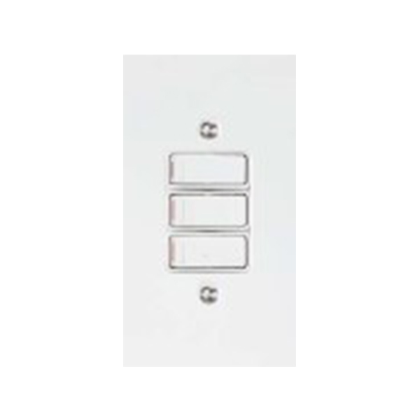 88216-LESCO-WHITE-STEEL-2X4-3L-SWITCH+COVER