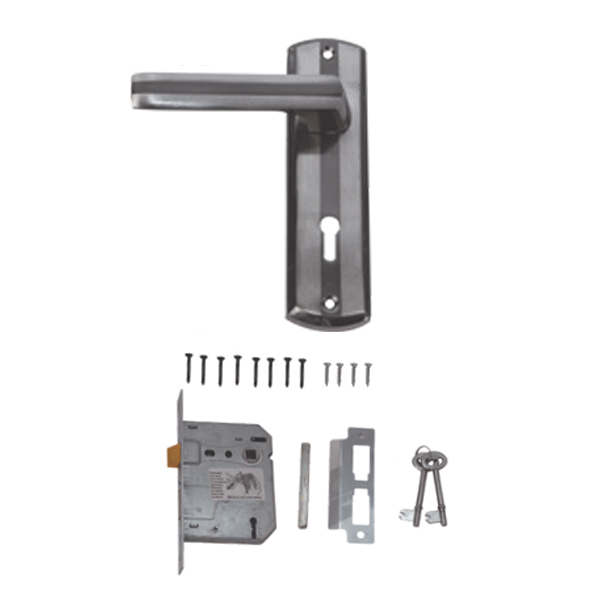 88843-Samson-Handle-3-Lever-Botticell-Satin-Nickle-and-Black-Nickel