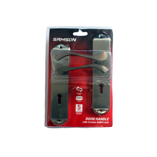 88851-samson-handle-lever-lockset-bari-satin-nickel-3l-6"