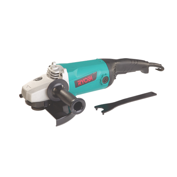 77201-Ryobi-Industrial-Angle Grinder 230mm-2200W-with-Mesh-Filters-&-5-Year-Warranty