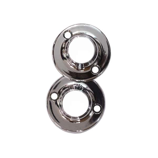 TOWEL RAIL FLANGE BRACKET ROUND CHROME 19MM 2 BRIGHTS Hardware Shop Online
