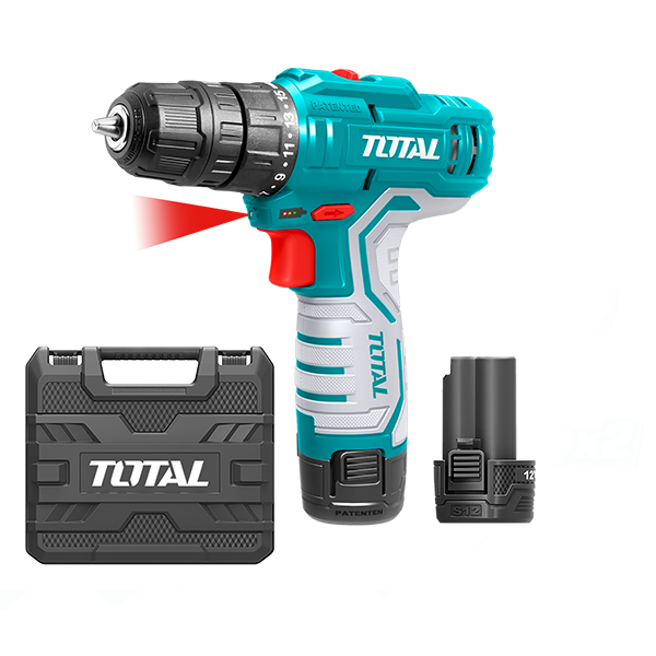 65667-TOTAL-12V-CORDLESS-DRILL-2-X-BATTERY+CHARGER