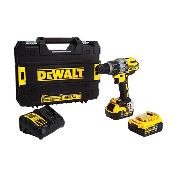 DEWALT 18V LI ION CORDLESS IMPACT DRILL 2X5AH 95NM
