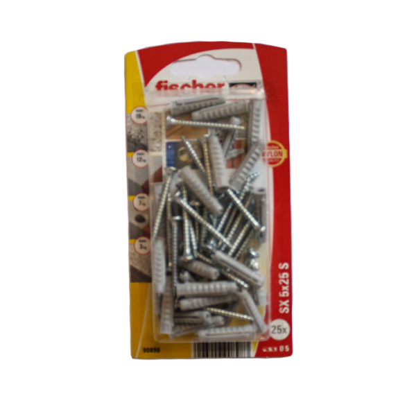 20401-FISCHER-SX5-GKS-K-PLUG-&-SCREW-(5X25)