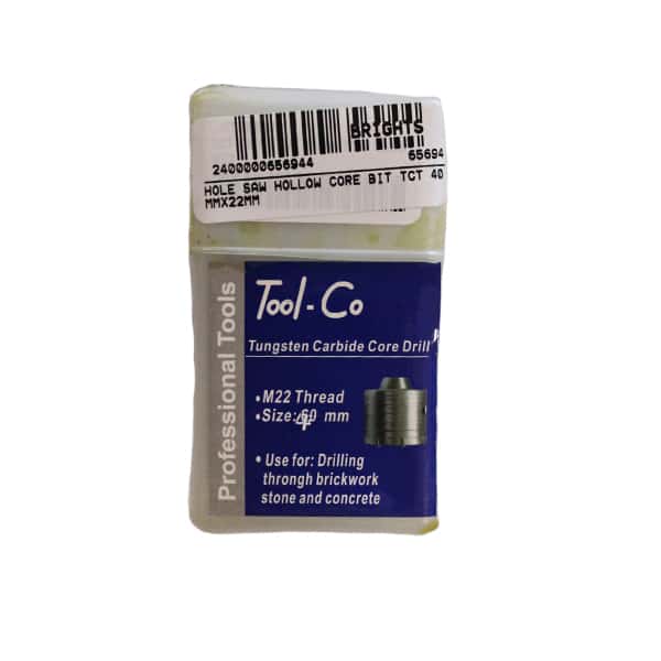 65694-HOLE-SAW-HOLLOW-CORE-BIT-TCT-40MM-X-22MM