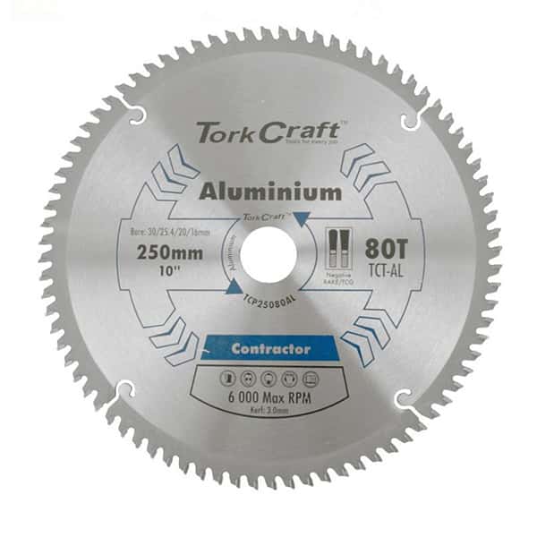 13395-TORK-CRAFT-CIRCULAR-SAW-BLADE-250MM-X-30MM-X-80T-ALUMINIUM