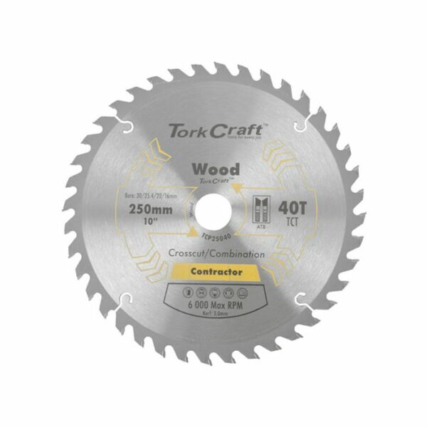 55514-TORK-CRAFT-CIRCULAR-SAW-BLADE-250MM-X-30-20-16MM-X-40T