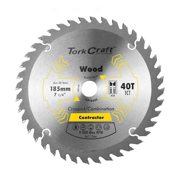 9235-TORK-CRAFT-CIRCULAR-SAW-BLADE-185MM-X-20-16MM-X-40T