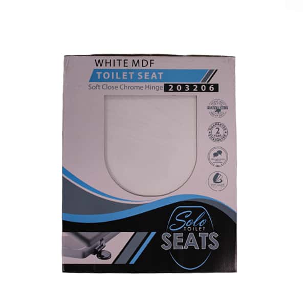 41714-TOILET-SEAT-WHITE-MDF-CHROME-BAR-HINGE