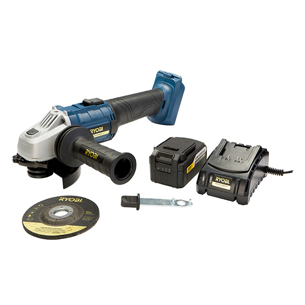 44296-Ryobi-18V-Li-Ion-Angle-Grinder Kit-1-X-3AH-Battery+Charger