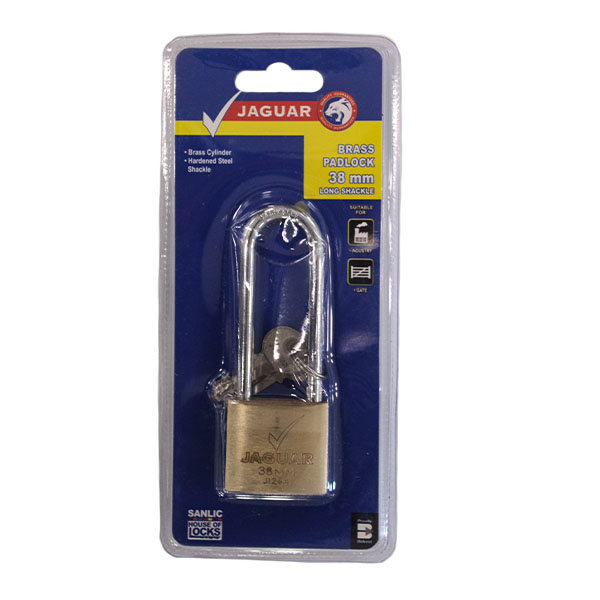 Jaguar Brass Padlock 50MM - BRIGHTS Hardware