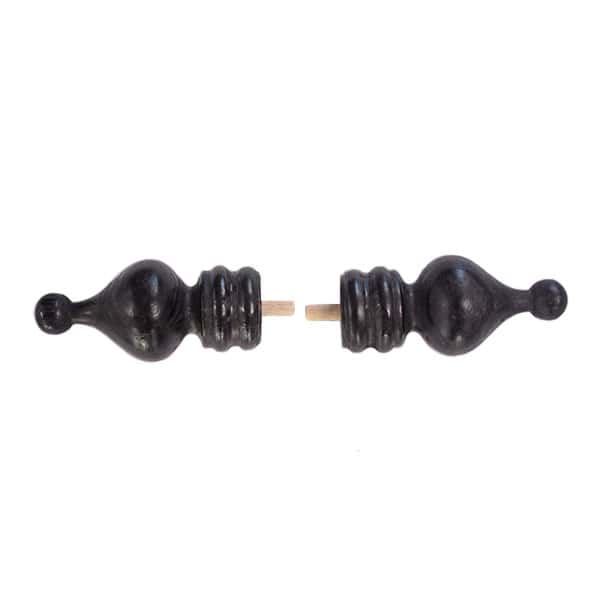 52584-WOOD-POLE-PINE-FINIALS-DARK-STAIN-33MM