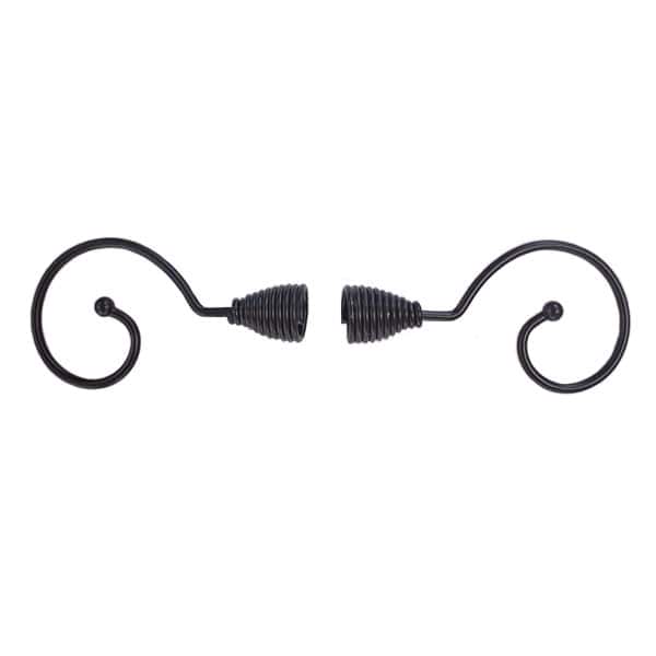 54271-CURTAIN-FINIAL-MATT-BLACK-STEEL-SCROLL-25MM