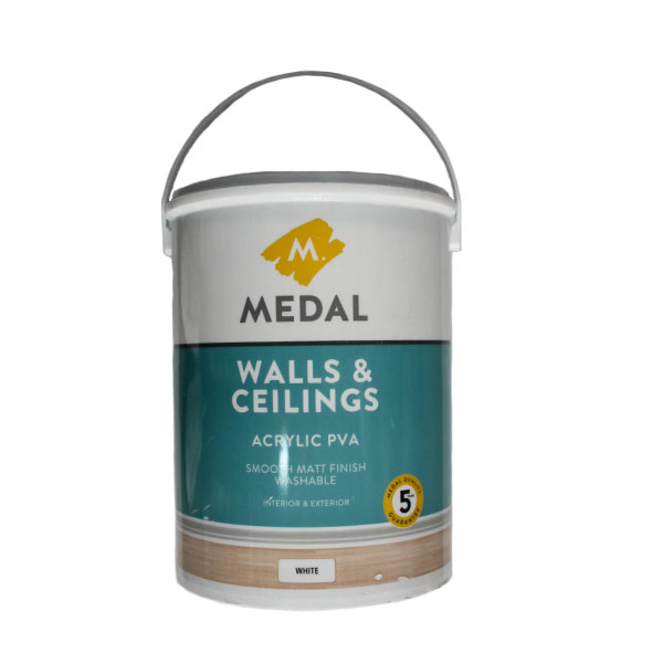 Medal Wall & Ceiling PVA White 5L - BRIGHTS Hardware | Shop Online