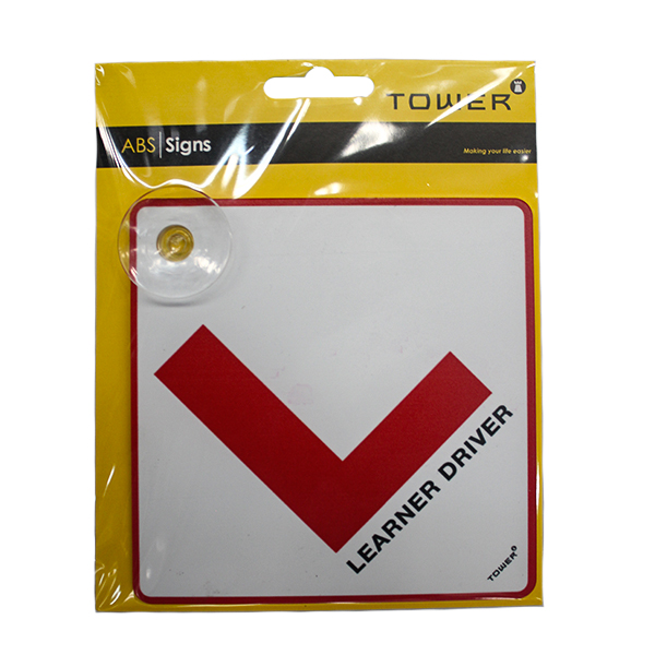 46430-SIGN-LEARNER-DRIVER-(SUCTION)-135MM-X-135MM