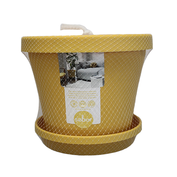 105577-SEBOR-SUPER-POT-&-SAUCER-SET-YELLOW-20CM