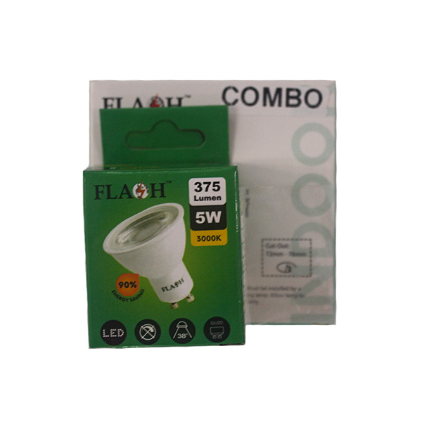 95910-DOWNLIGHT-WHITE-TILT-PLASTIC+5W-GU10+HOLDER