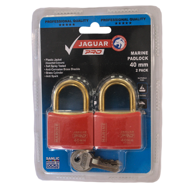 107182-PADLOCK-JAGUAR-MARINE-40MM-(2-PACK)-PRO-BRASS-RED