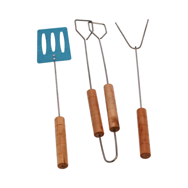 66889-Braai-Set-3pc-Outdoor-Wooden-Handle
