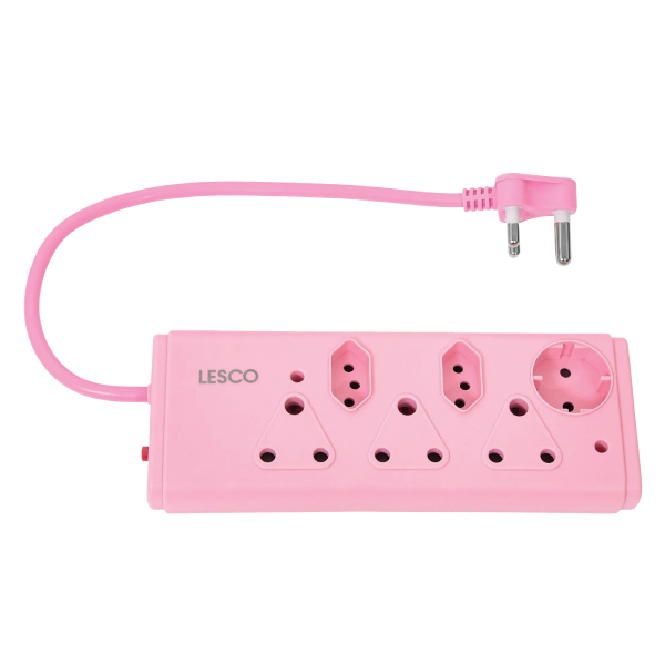 104035-Lesco-6-Way-Multiplug-Pink