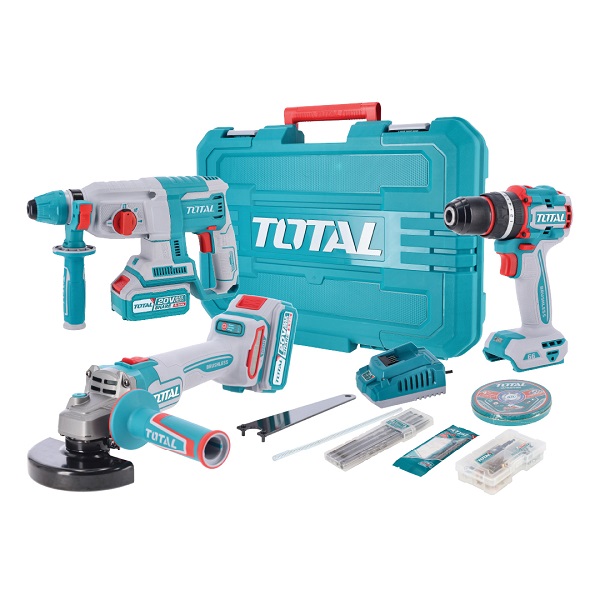 14691-Total-20v-Li-ion-3pc-Brushless-Cordless-Kit-with-2-x-4AH-Batteries-&-1-x-Charger