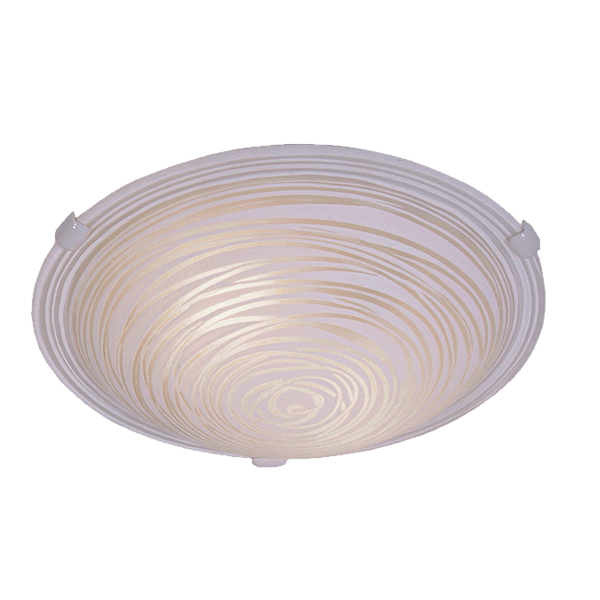 CEILING LIGHT WHITE PATTERN GLASS